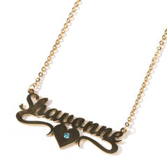 Jewelry Hip Hop Fashion Design Sense Birthstone Stainless Steel Personality DIY Letter Pendant Word Up