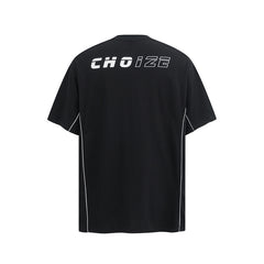 Camisas Vintage Hombre Vintage Alphabet Print Locomotive Short Sleeve Hip Hop Loose Crew Neck Top