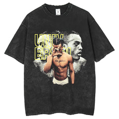 Men T Shirts Character Say Print Short Sleeve T-Shirt Oversize