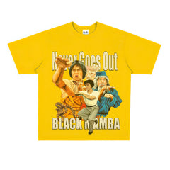 Film Star T Shirt Movie Nostalgia Snake in the Eagle's Shadow Loose Retro Street Cotton T-shirt Men and Women