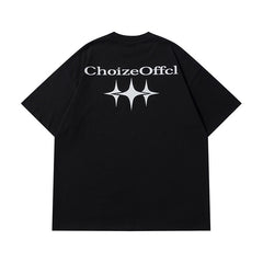 Camisas Vintage Hombre Vintage Alphabet Print Short Sleeve T-Shirt