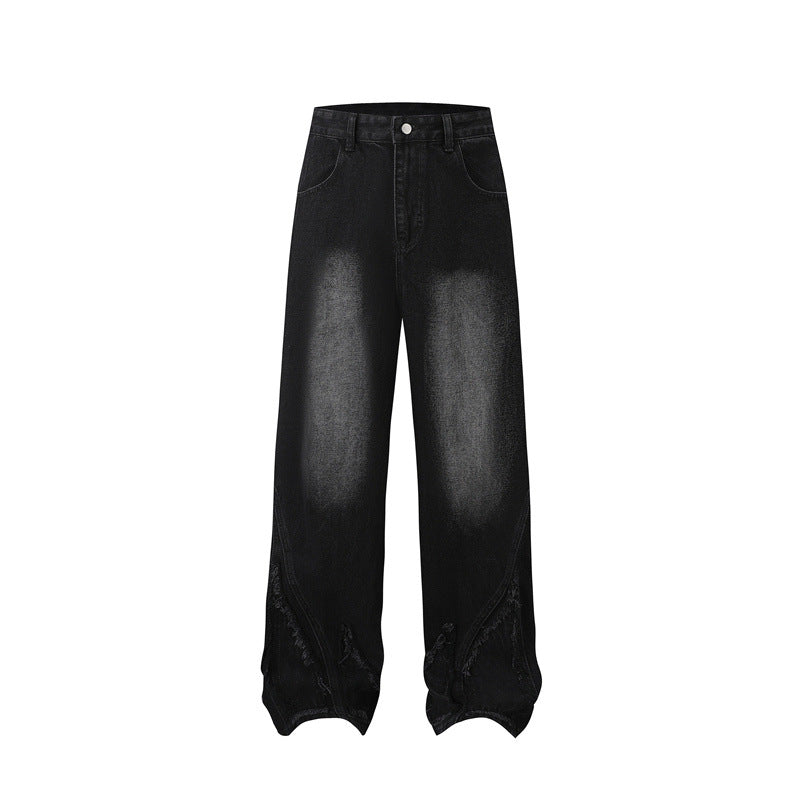 American Mens Jeans Vintage Washed Tie-Dyed Jeans