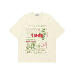 Ellie Seattle Shirt Vintage Hand Painted Alphabet Print Casual Short Sleeve T-Shirt