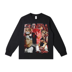 Detroit Eminem Hoodie Vintage Hip Hop EMINEM Printed Loose T-Shirt