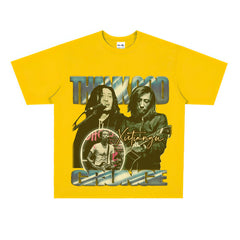 Film Star T Shirt Loose Weight Retro Street Cotton T-shirt