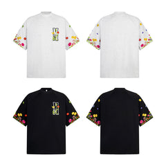 80s Casual Classics Shirts Vintage Floral Embroidery Short Sleeve T-Shirt