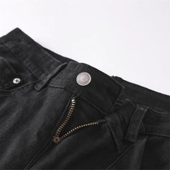 American Men Jeans Vintage Wash Old Straight Jeans