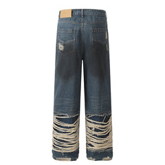 American Mens Jeans Vintage Cleanfit Lightning Wash Cut Straight Jeans