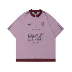 Ellie Seattle Shirt Vintage Training Suit Half Zip T-Shirt Short Sleeve