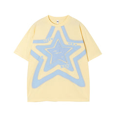 Camisas Vintage Hombre Star Element Short Sleeve T-Shirt Summer Loose Oversize Top