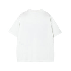 Camisas Vintage Hombre Embroidered Crew Neck Short Sleeve T-Shirt