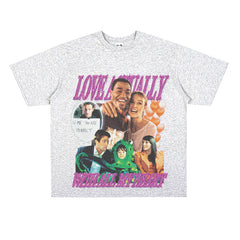 Film Star T Shirt Movie True Love First Loose American Retro Street Cotton T-shirt Men