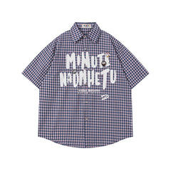 Ellie Seattle Shirt Vintage Loose Short Sleeve Lapel Casual POLO Shirt