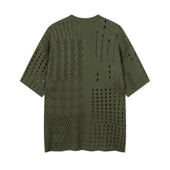 80s Casual Classics Shirts Hollow Knitted Sweater Loose Top