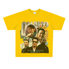 Film Star T Shirt Loose Japanese Style Retro Street Cotton T-shirt Men