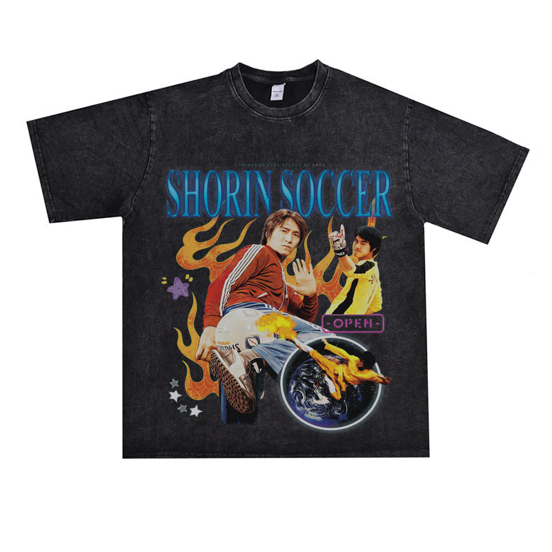 Film Star T Shirt Stephen Chow Short Sleeve American Retro T-shirt Men and Women