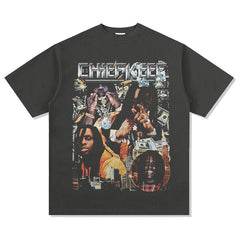 Chief Keef T-Shirt Vintage Hip Hop Print T-Shirt