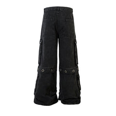 American Men Jeans Straight Jeans Loose Casual Wide Leg Pants
