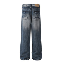 American Mens Jeans Vintage Cleanfit Lightning Washed Straight Jeans