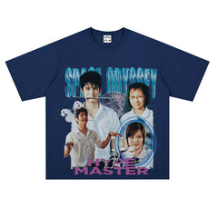 Film Star T Shirt Movie Surrounding First Love This Little Thing Loose Retro Street Cotton T-shirt Men and Women