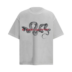 Ellie Seattle Shirt represents Washed Heavy Industries Digital Snake Print Loose Short Sleeve T-Shirt