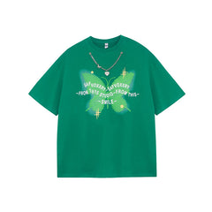 Camisas Vintage Hombre Butterfly Print Short Sleeve T-Shirt