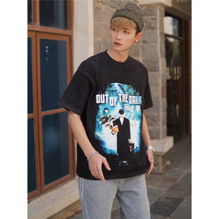 Film Star T Shirt Stephen Chow Funny Trendy Cotton Short Sleeve Loose round Neck Retro T-shirt
