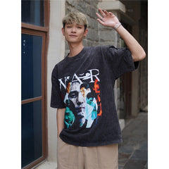 Film Star T Shirt Movie Andy Lau Short Sleeve Loose Retro American Street T-shirt