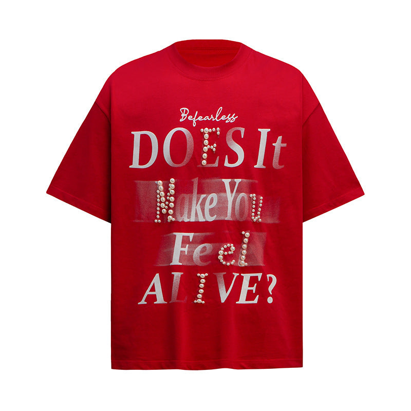 Ellie Seattle Shirt 3D Three-dimensional White Ink Jet Painting Hip Hop Design Printed Short Sleeve T-Shirt