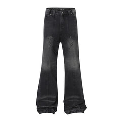 American Men Jeans Retro Jeans Straight Loose Wash Jeans