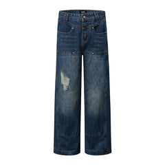 American Mens Jeans Retro Loose Jeans
