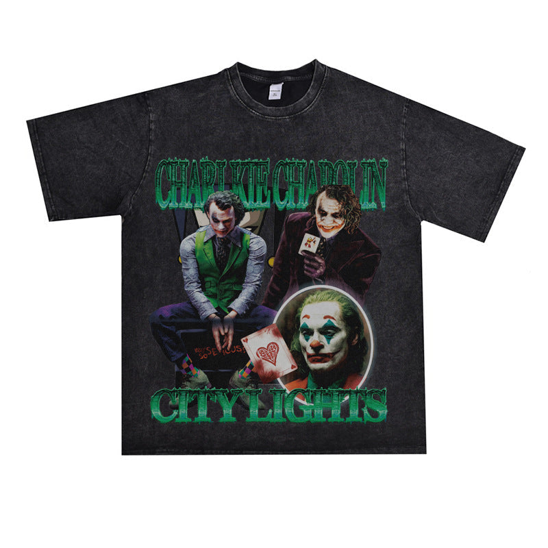 Film Star T Shirt Loose Heavy Retro Street Cotton American T-shirt