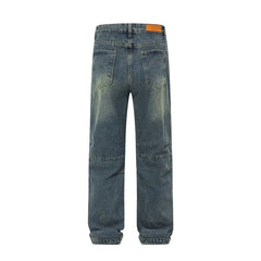 American Mens Jeans Retro Jeans Loose Straight Pants