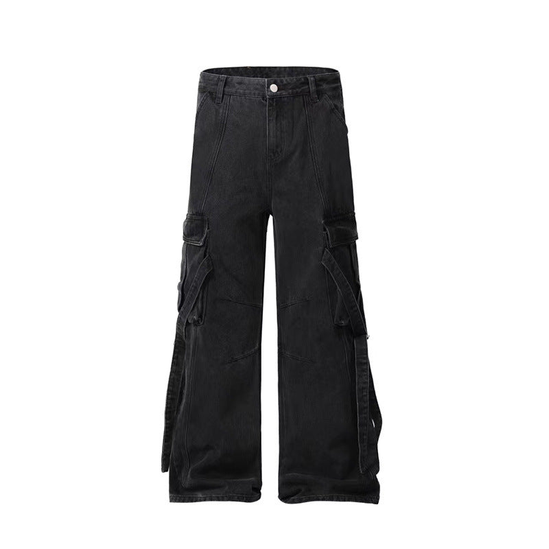 American Men Jeans Vintage Legacy Multi-Bag Jeans Black Jeans