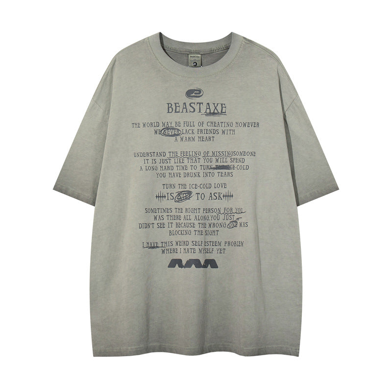 80s Casual Classics Shirts Washed Short Sleeve Crew Neck Summer