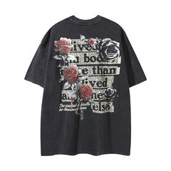 Ellie Seattle Shirt Short Sleeve T-Shirt Summer Wash Loose