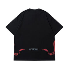 Camisas Vintage Hombre Vintage Totem Print Crew Neck Short Sleeve T-Shirt oversize