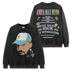 Drake Hoodie Vintage Printed Washed Short Sleeve T-Shirt