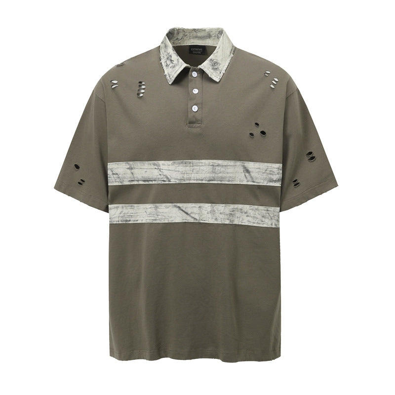 80s Casual Classics Shirts Lapel Loose Short Sleeve T-Shirt Summer Casual Top