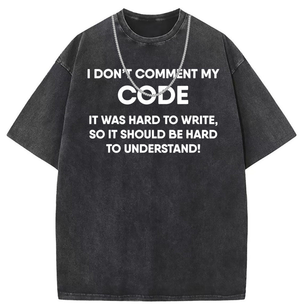 Men T Shirts Cotton printed short-sleeved T-shirt washed and old