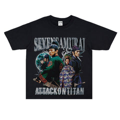 Film Star T Shirt Movie All-around Ambush Loose Retro Street Cotton Personality round Neck T-shirt Men and Women