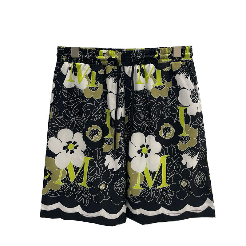 East Coast Shorts Summer Casual Blue Digital Print Shorts Beach Shorts