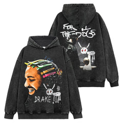 Drake Hoodie Double Sided Printed Short Sleeve