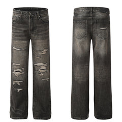 American Mens Jeans Washed Old Jeans