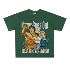 Film Star T Shirt Movie Nostalgia Snake in the Eagle's Shadow Loose Retro Street Cotton T-shirt Men and Women