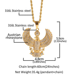 Jewelry 'Guardian Eagle 'Diamond Necklace Animal rapper