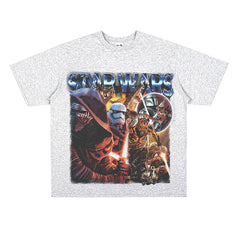 Film Star T Shirt European and American Classic Star Wars Movie Short Sleeve Loose Retro T-shirt