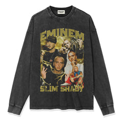 Detroit Eminem T Shirt Crew Neck Heavy Retro Old T Shirt