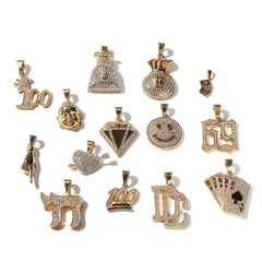 Jewelry Stainless Steel Plated Hip Hop Pendant Necklace rapper