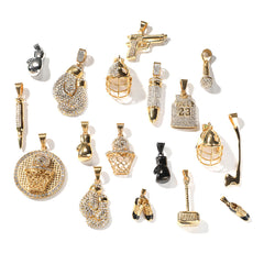 Jewelry Hip Hop Necklace Boxing Gloves Helmet Jersey Axe Hammer Pendant Necklace